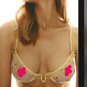 Le Petit Trou Citron Ruffled Triangle Bra 🍋  $112